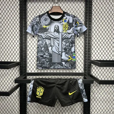 24-25 Brazil Gray Jesus Special Kid Kit
