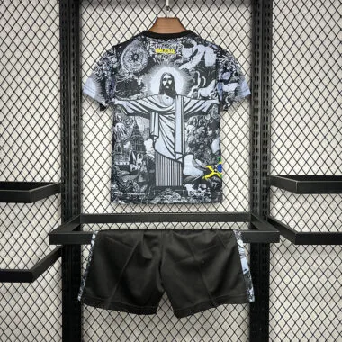 24-25 Brazil Gray Jesus Special Kid Kit