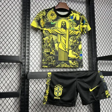 24-25 Brazil Jesus Yellow Special kid kit