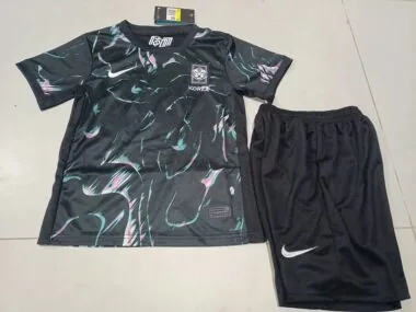 24-25 South Korea away black kid kit