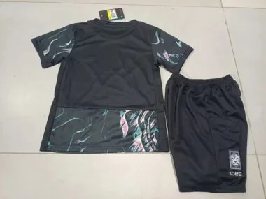 24-25 South Korea away black kid kit