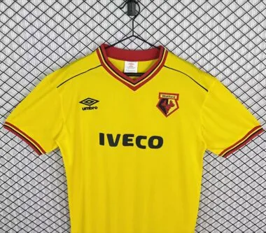 Retro 82-85 Watford home socer jersey (S-2XL)