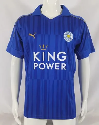 Retro Leicester City 2016/17 Home Soccer Jersey Size S-2XL