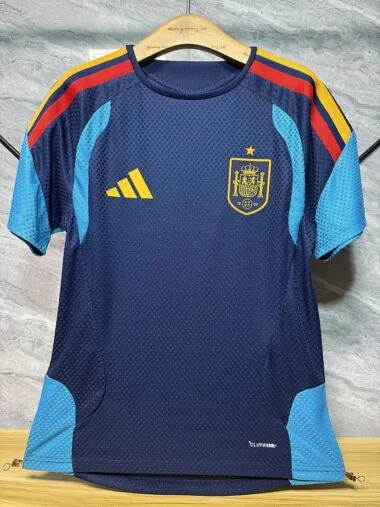 Camiseta de entrenamiento de España 2026, color azul oscuro, versión para jugadores