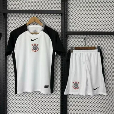25-26 Corinthians home white kid kit