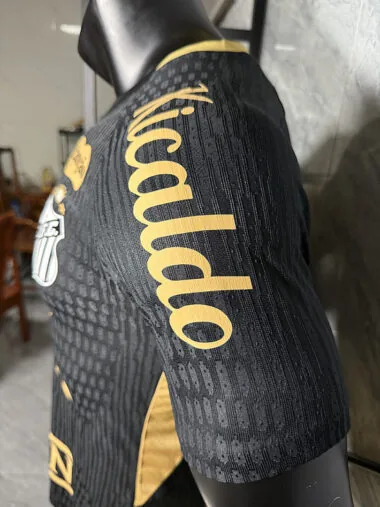 25-26 Santos black with sponsor player version Jersey (S-2XL)