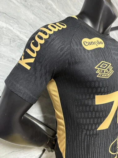 25-26 Santos black with sponsor player version Jersey (S-2XL)