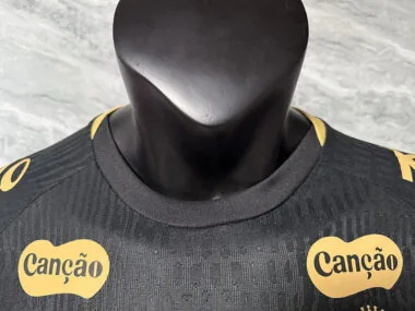 25-26 Santos black with sponsor player version Jersey (S-2XL)