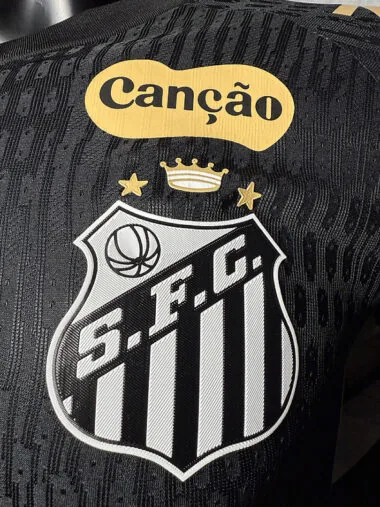 25-26 Santos black with sponsor player version Jersey (S-2XL)