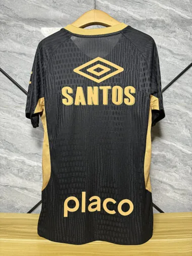 25-26 Santos black with sponsor player version Jersey (S-2XL)