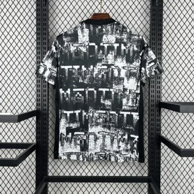 Mens Corinthians 2025/26 Black and White Pre-Match Jersey