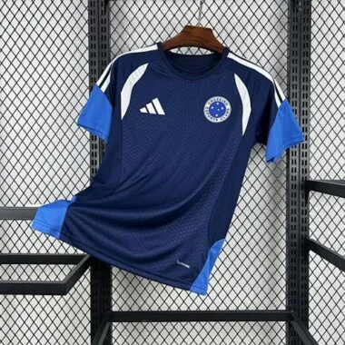Mens Cruzeiro 2025/26 Pre-Match Dark Blue Jersey