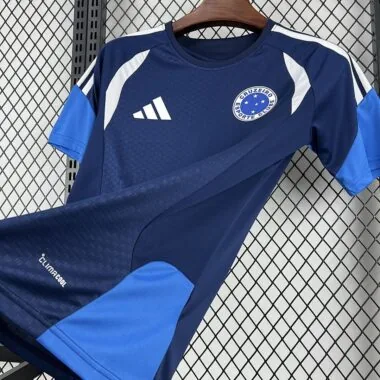 Mens Cruzeiro 2025/26 Pre-Match Dark Blue Jersey