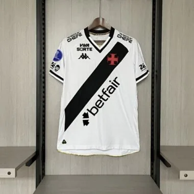 Vasco da Gama 2025/26 Away Soccer Jersey with all Sponsor
