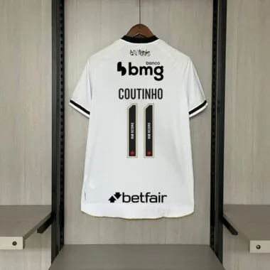 Vasco da Gama 2025/26 Away Soccer Jersey with all Sponsor