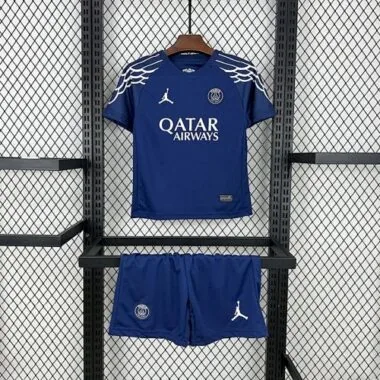 24-25 PSG fourth blue kid kit