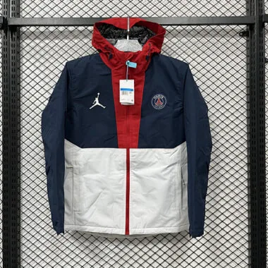 24-25 PSG white and blue cotton jacket