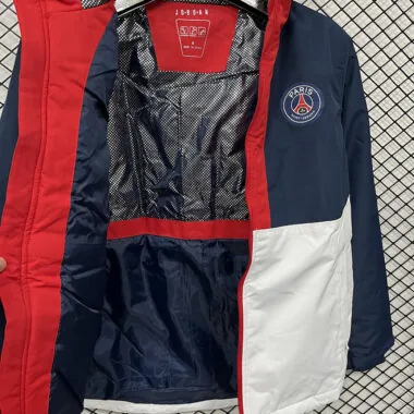 24-25 PSG white and blue cotton jacket