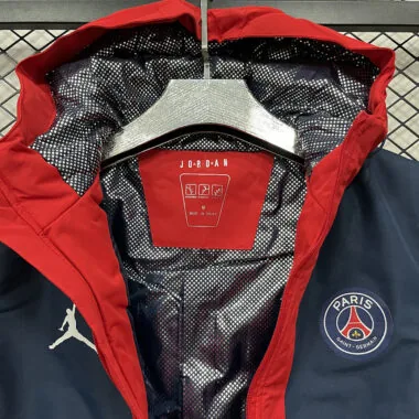 24-25 PSG white and blue cotton jacket