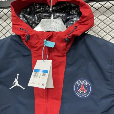 24-25 PSG white and blue cotton jacket