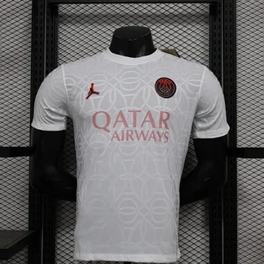 Maillot blanc du PSG, version spéciale joueur, numéros 24 et 25