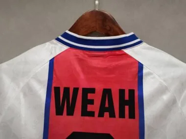 94-95 PSG in trasferta, maglia bianca