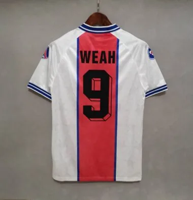 94-95 PSG in trasferta, maglia bianca