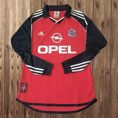 01-02 Bayern home retro long sleeve jersey
