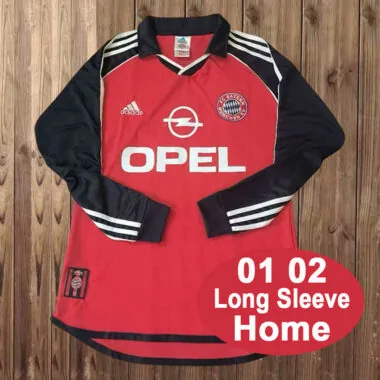 01-02 Bayern home retro long sleeve jersey