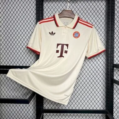 Camisa branca de terceiro jogo fora de casa do Bayern 24-25