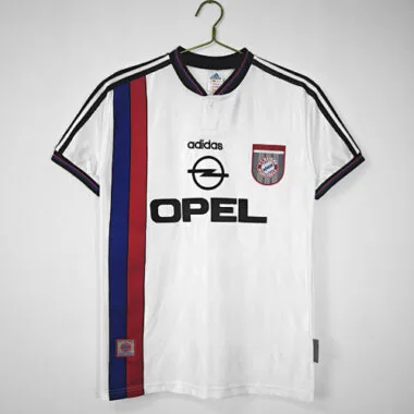 Camisa retro branca do Bayern para jogos fora de casa, 96-98