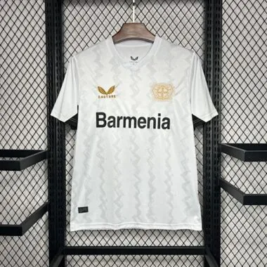 Camisola de futebol do Bayer 04 Leverkusen para jogos fora de casa, n.º 24-25