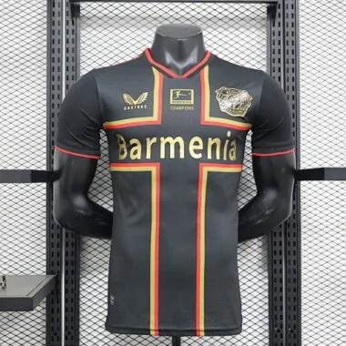 24-25 Leverkusen Champions Edition, versão para jogadores, tamanhos S-XXL