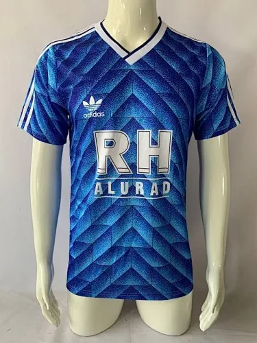 Camisa retro azul do Schalke 04 de 88-89