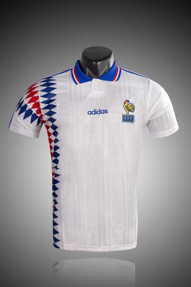 1994 France away white retro jersey