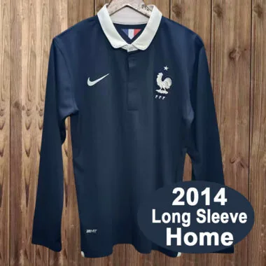 2014 France home long sleeve retro jersey