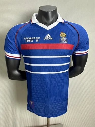 Retro France 1998 Home Player Version jersey