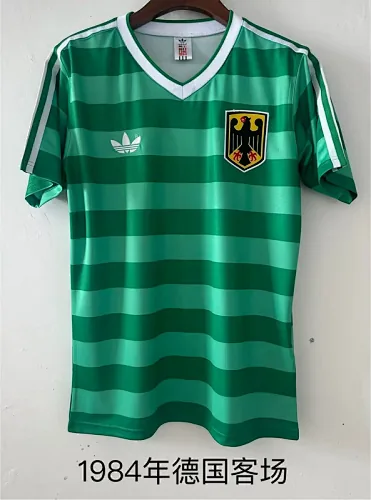 1984 Germany away retro soccer jersey size S-2XL