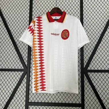 1994 Spain away white retro jersey