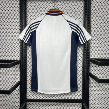 1998 Spain away white retro jersey