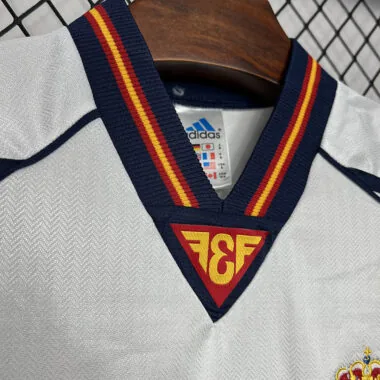 1998 Spain away white retro jersey