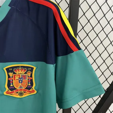2010 Spain blue goalkeeper retro jersey