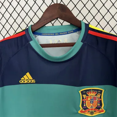 2010 Spain blue goalkeeper retro jersey