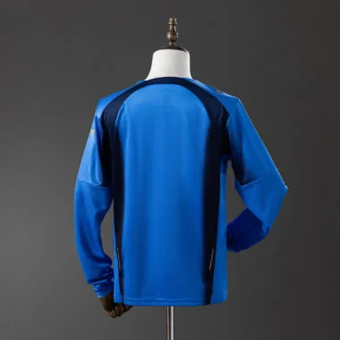 Camiseta de fútbol de Italia 2006, modelo retro de manga larga para partido en casa