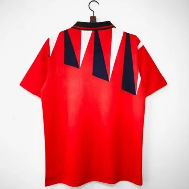 1992 Egland away red retro jersey
