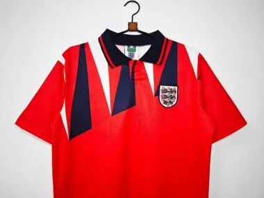 1992 Egland away red retro jersey