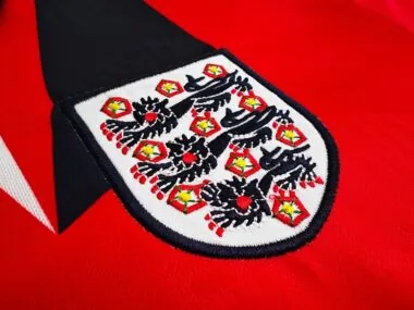 1992 Egland away red retro jersey
