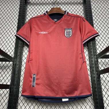 2002 England Away Retro Jersey (Double-sided)