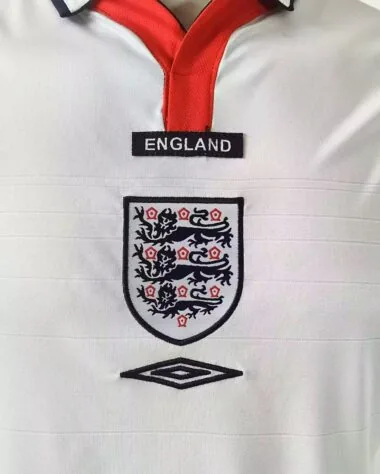 2004 England home white retro jersey