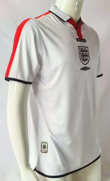 2004 England home white retro jersey